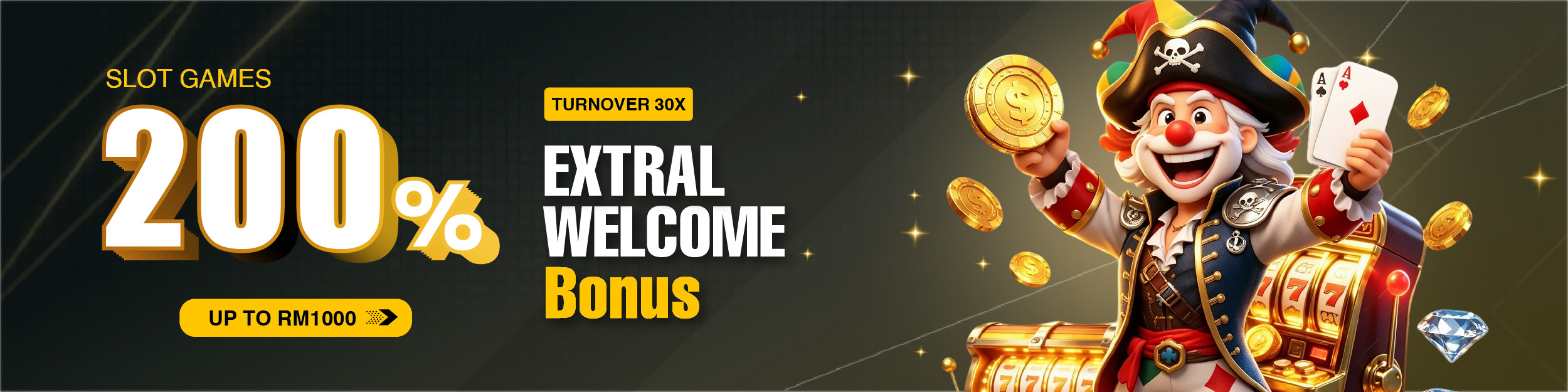 Promotion Offer: Extra Welcome Bonus 300% (All Slot Games)